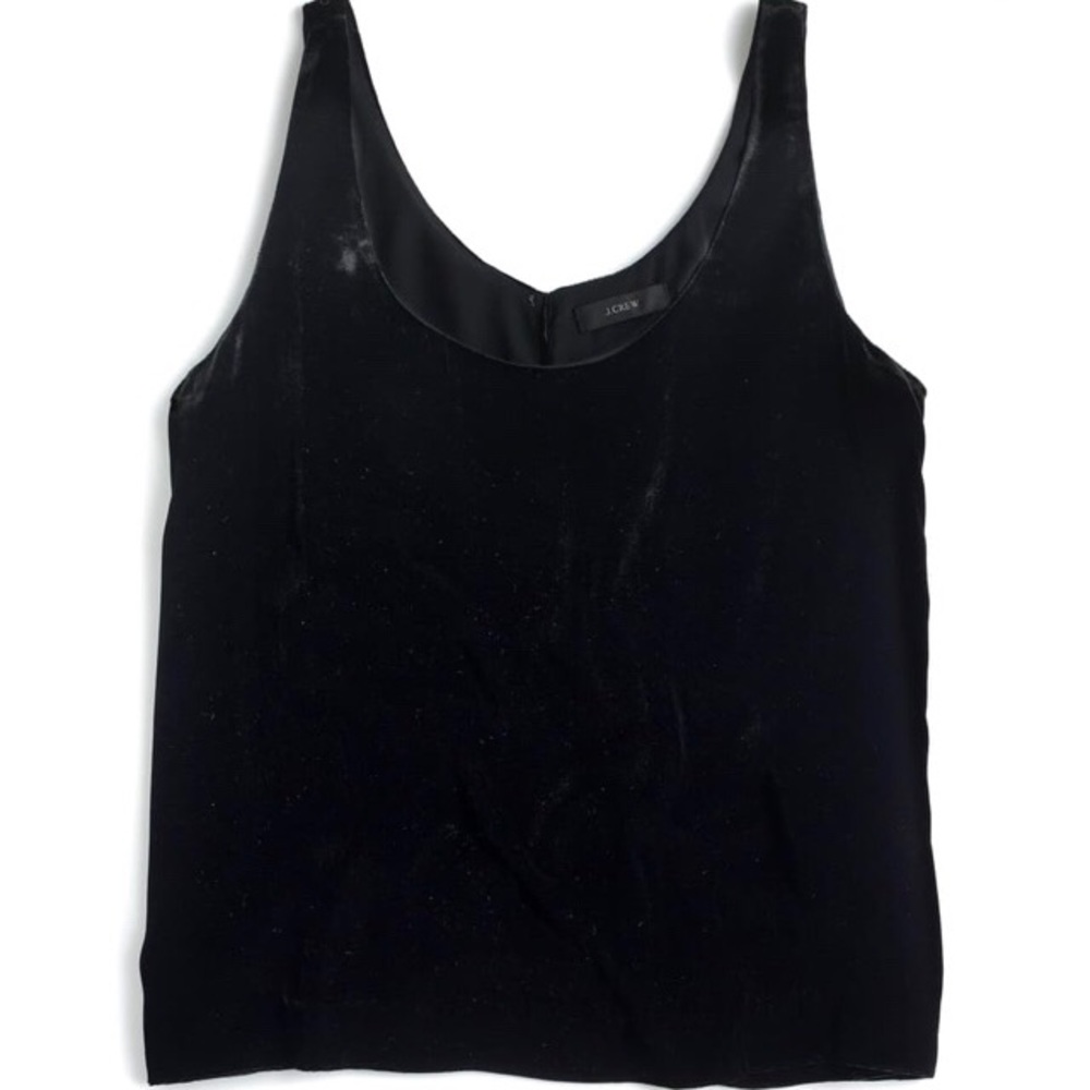 J Crew Black Velvet Women’s Tank